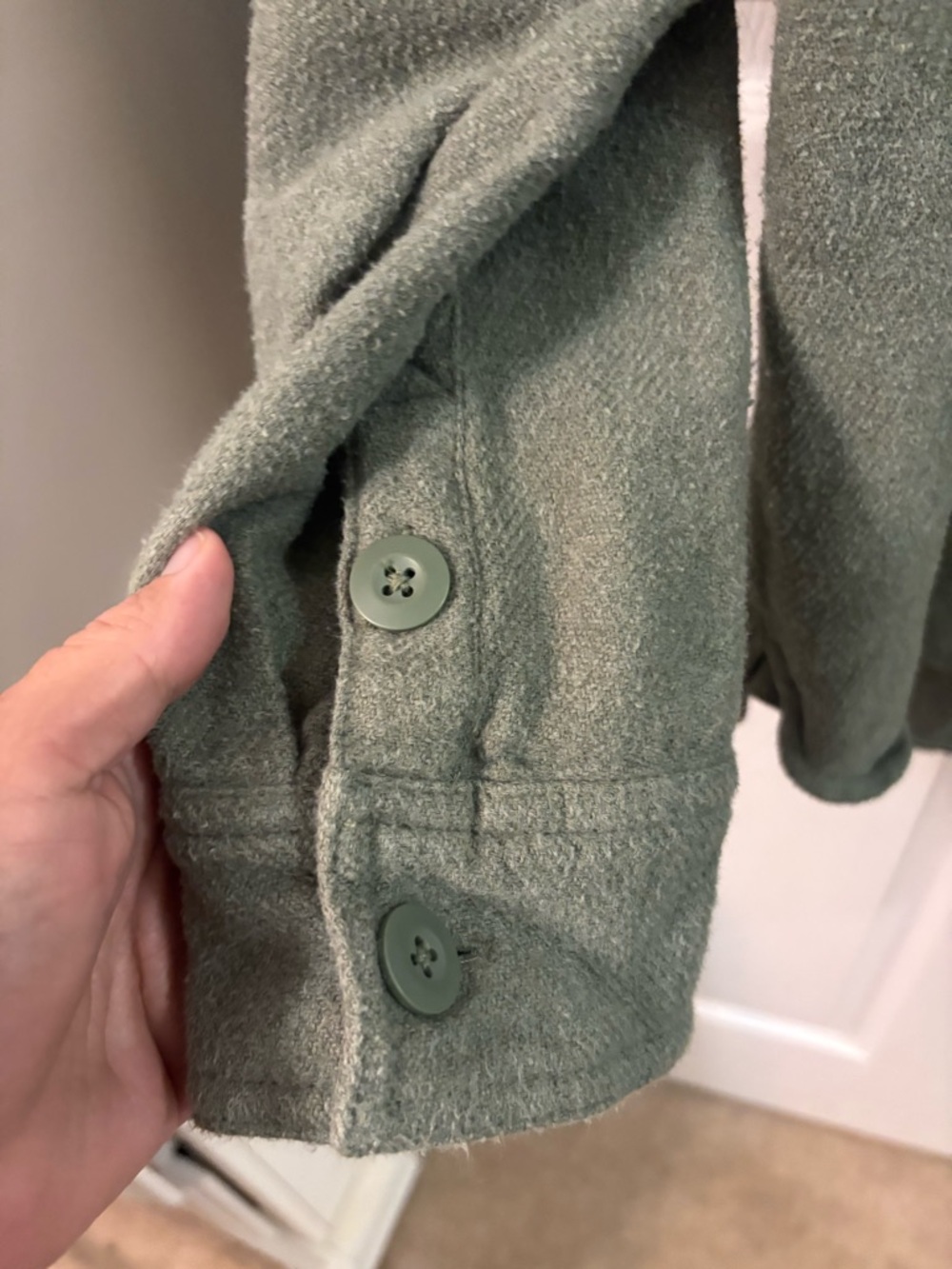 American Eagle oversized fleece cotton shirt - Picture 3 of 6